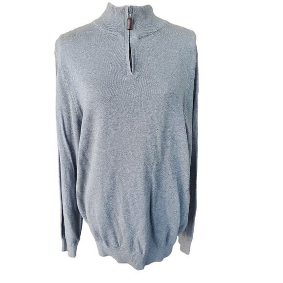 Harrison Davis 1/4 zip pullover sweater grey size Large - Picture 1 of 6